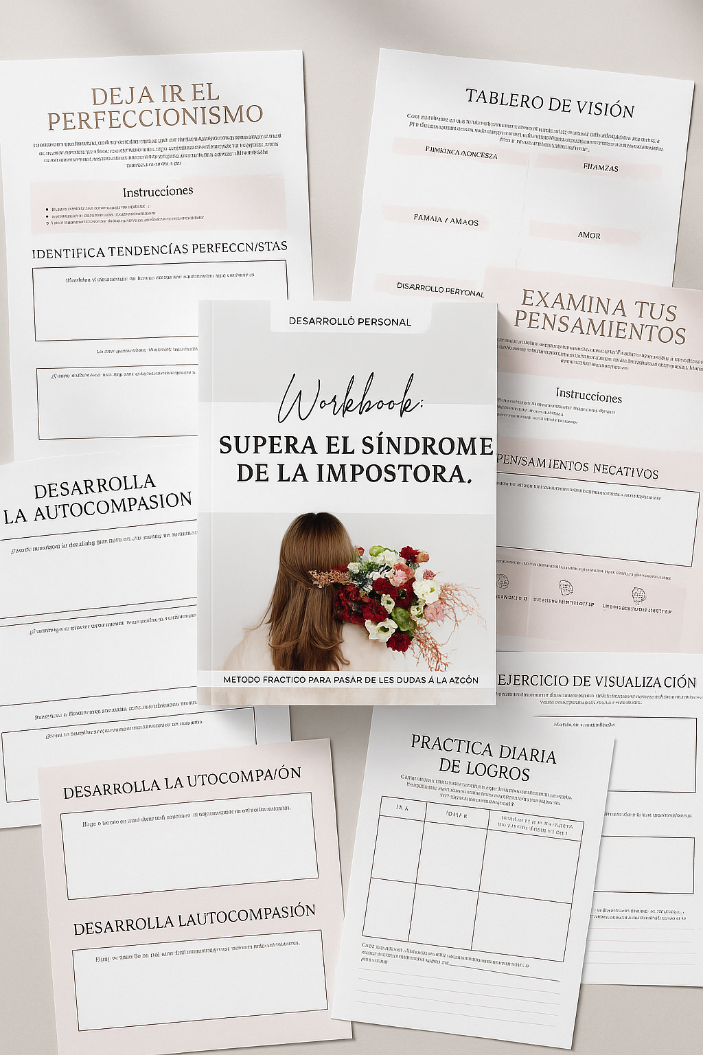 (DIGITAL) Cuaderno de Trabajo Supera el Síndrome de la Impostora + BONO 🎁 tarjetas de afirmaciones
